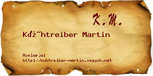 Kühtreiber Martin névjegykártya